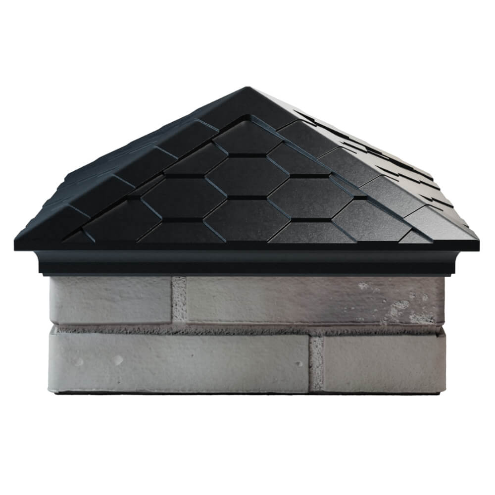 Колпак Zking Эверест Черный на столб 1.5х1.5 кирпича (390х390мм) Салехард фото