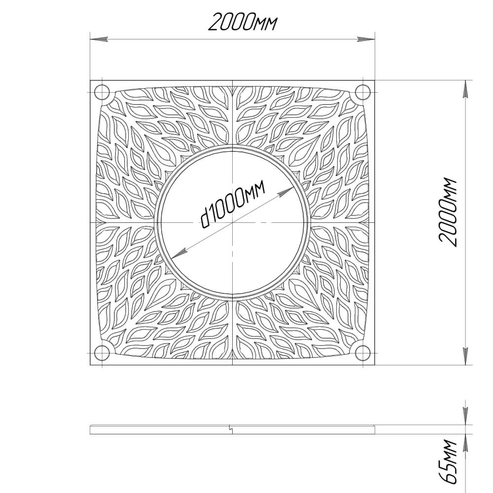 Приствольная решетка для дерева ZKING CRUST 2х2м Черная в Салехарде фото
