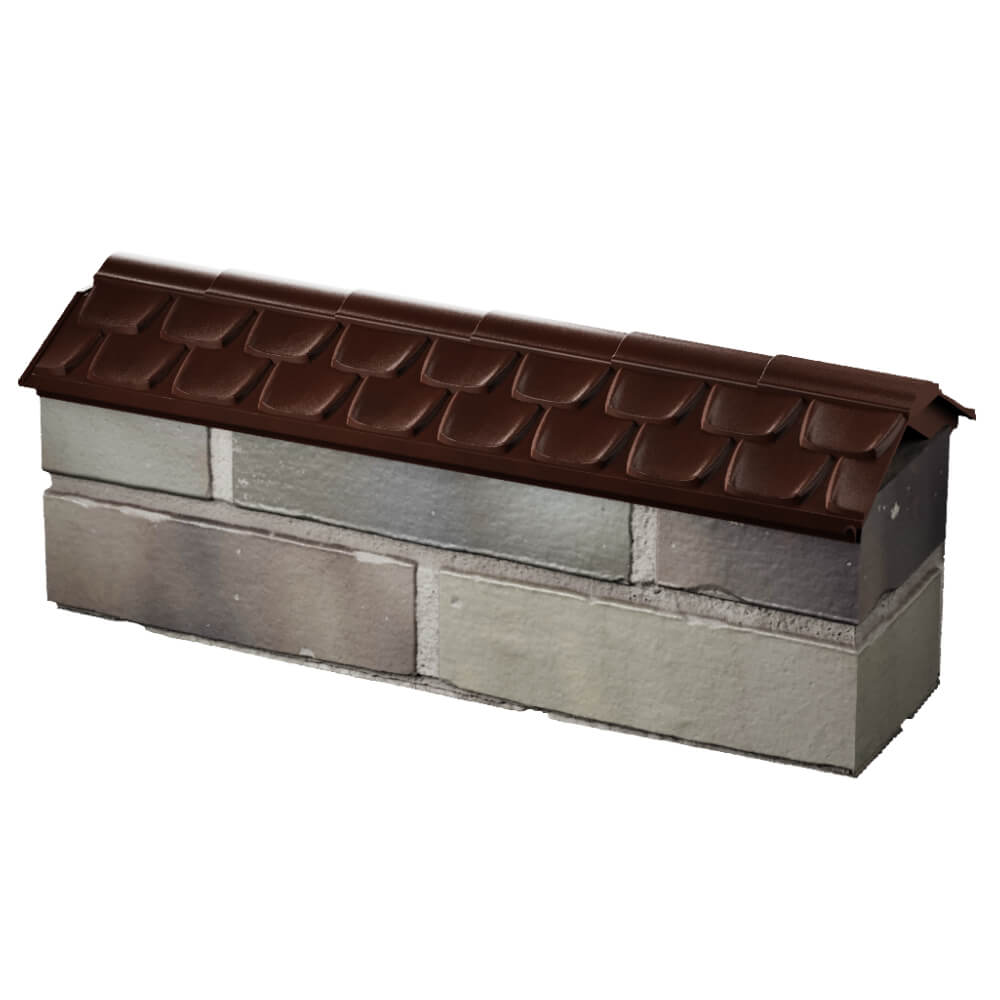 Парапет Zking Эльбрус Коричневый с посадкой на 0.5 кирпича (130мм) в Салехарде фото