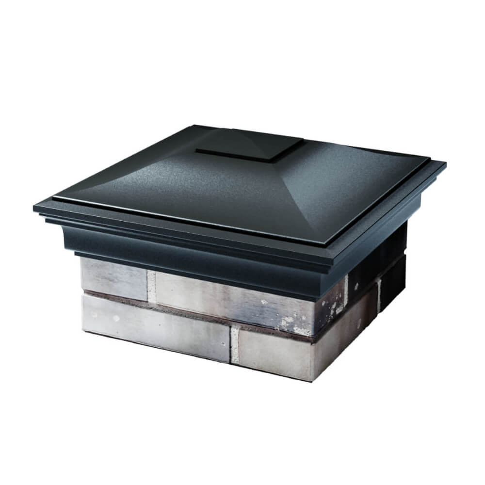 Колпак Zking Монблан Черный на столб 1.5х1.5 еврокирпича 0.7НФ (355х355мм) в Салехарде фото