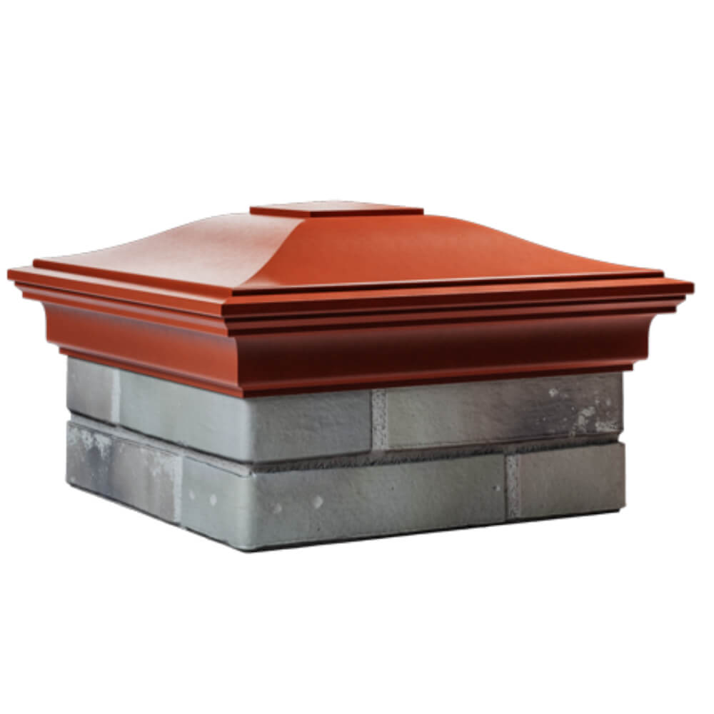 Колпак Zking Монблан Красный на столб 1.5х1.5 кирпича (385х385мм) в Салехарде фото