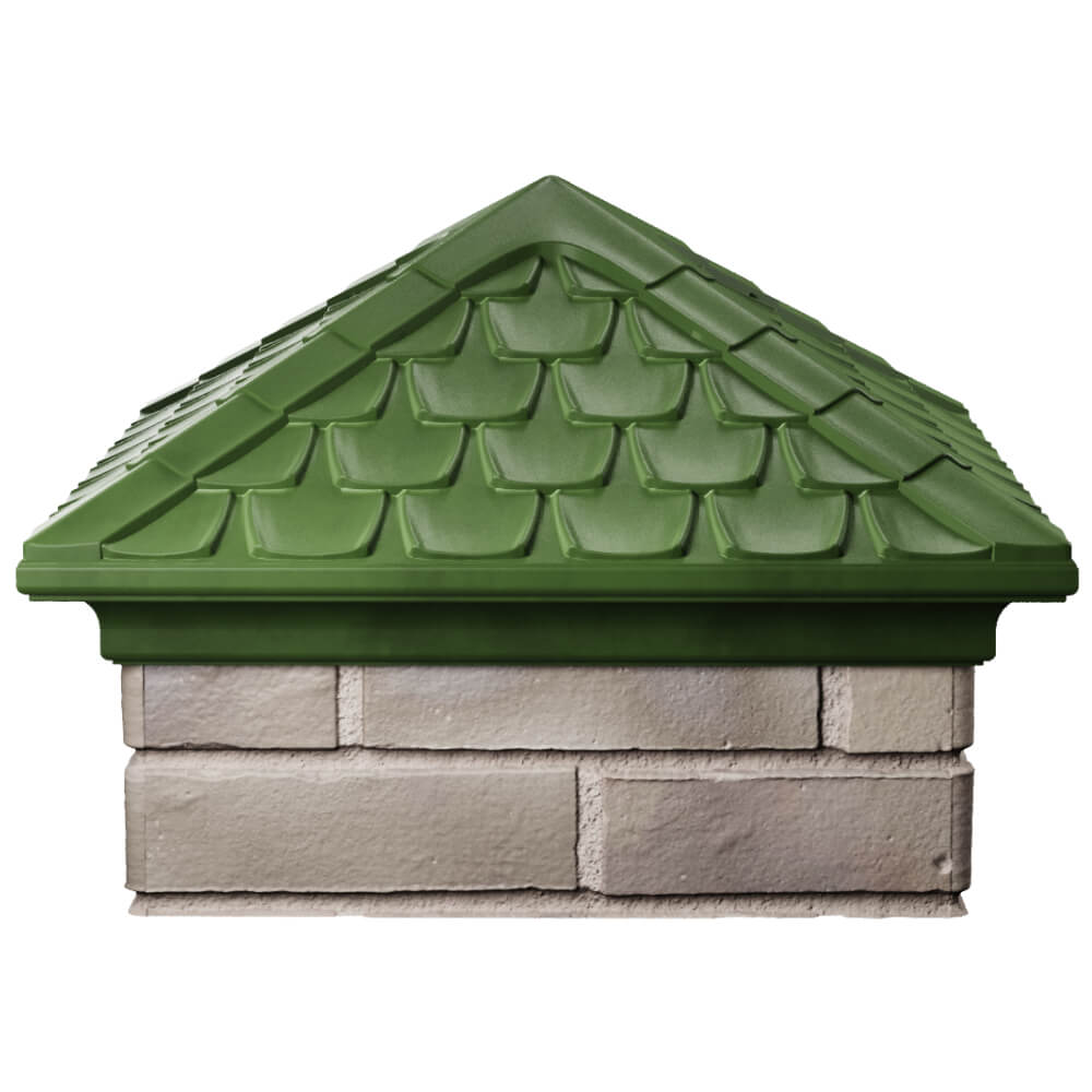 Колпак Zking Эльбрус Зеленый на столб 1.5х1.5 кирпича (385х385мм) Салехард фото