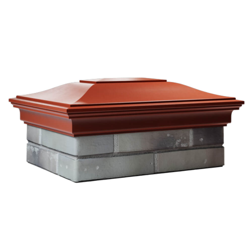 Колпак Zking Монблан Красный на столб 2х1.5 кирпича (515х385мм) в Салехарде фото