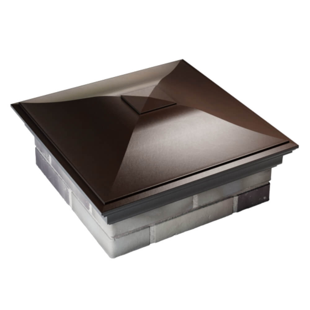 Колпак Zking Монблан Коричневый на столб 2х2 кирпича (515х515мм) Салехард фото