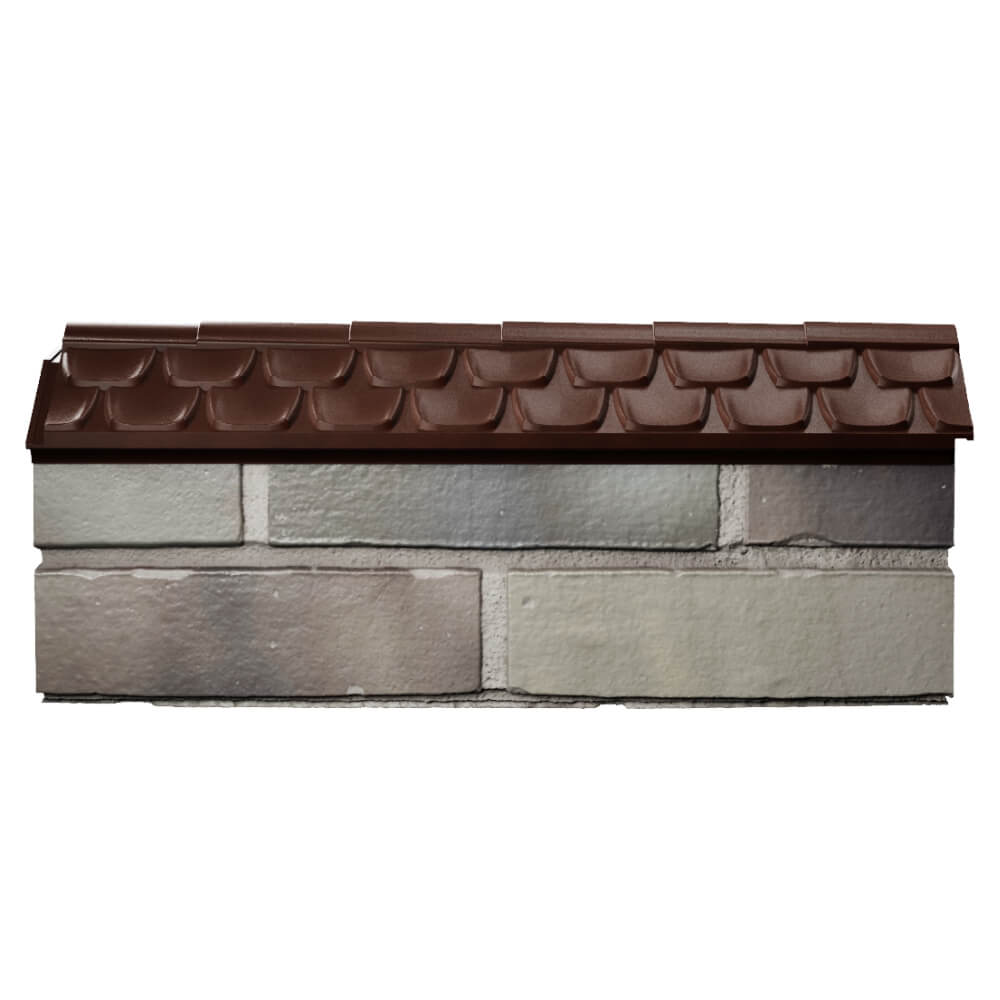 Парапет Zking Эльбрус Коричневый с посадкой на 0.5 кирпича (130мм) в Салехарде фото