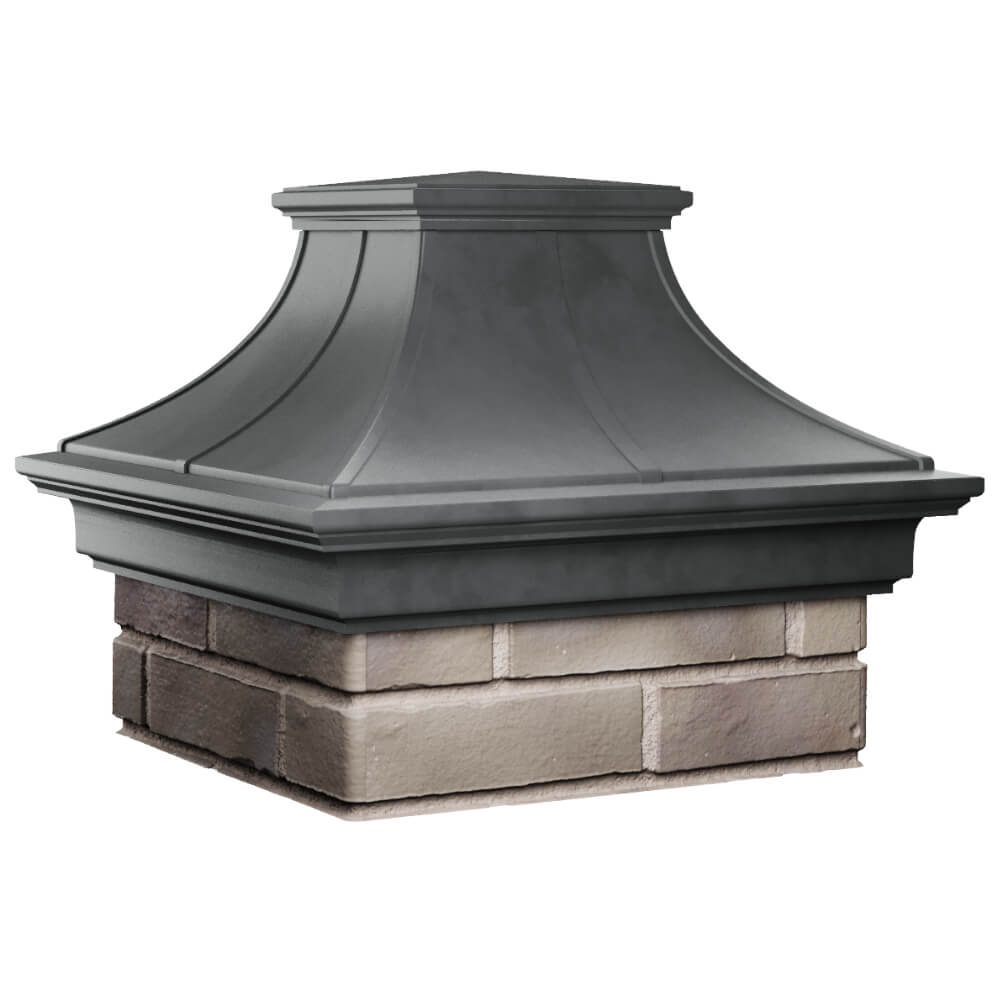 Колпак Zking Монблан Премиум Серый на столб 1.5х1.5 кирпича (385х385мм) в Салехарде фото