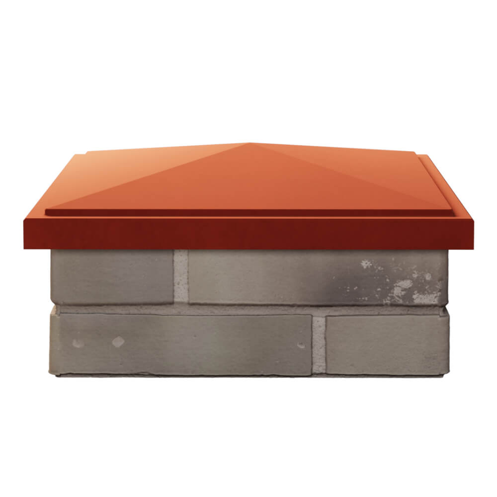 Колпак Zking БонаМоно Красный на столб 1.5х1.5 кирпича (385х385, 400х400мм) Салехард фото