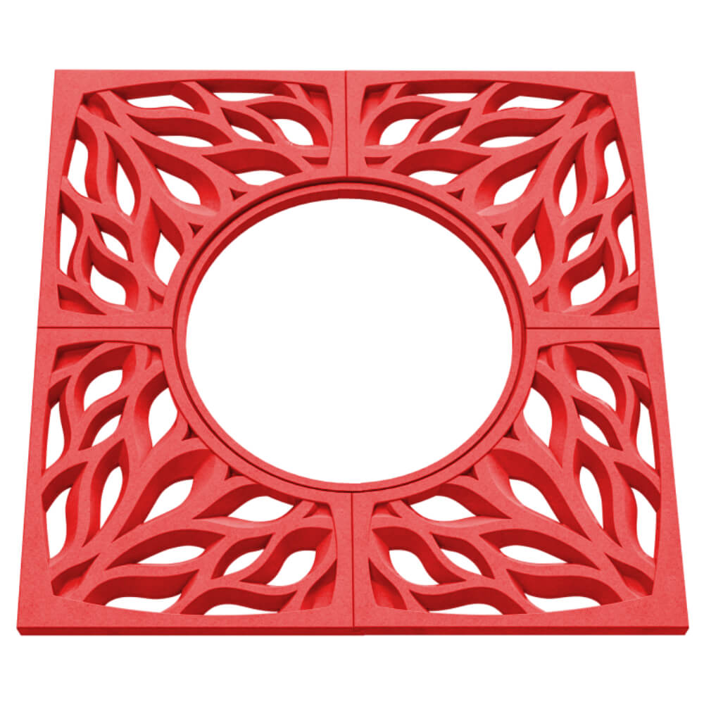 Приствольная решетка для дерева ZKING CRUST 1.2х1.2м Красная в Салехарде фото