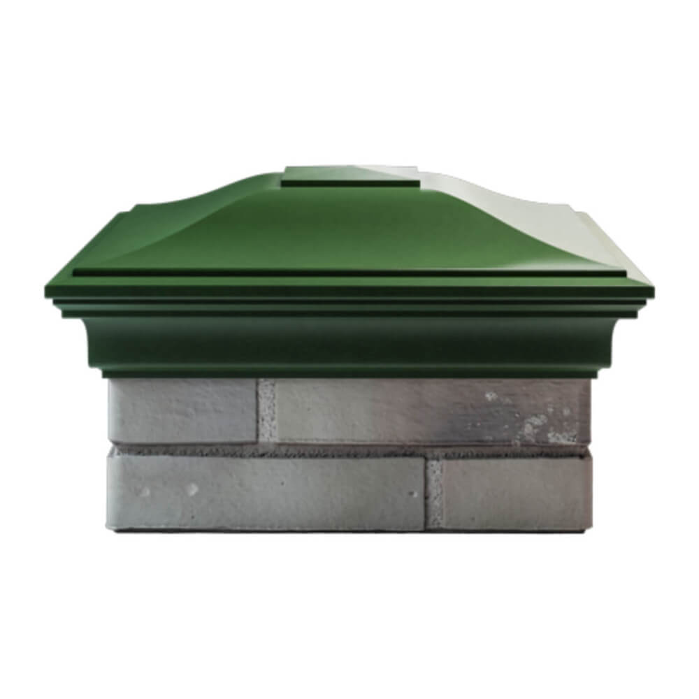 Колпак Zking Монблан Зеленый на столб 1.5х1.5 еврокирпича 0.7НФ (355х355мм) Салехард фото