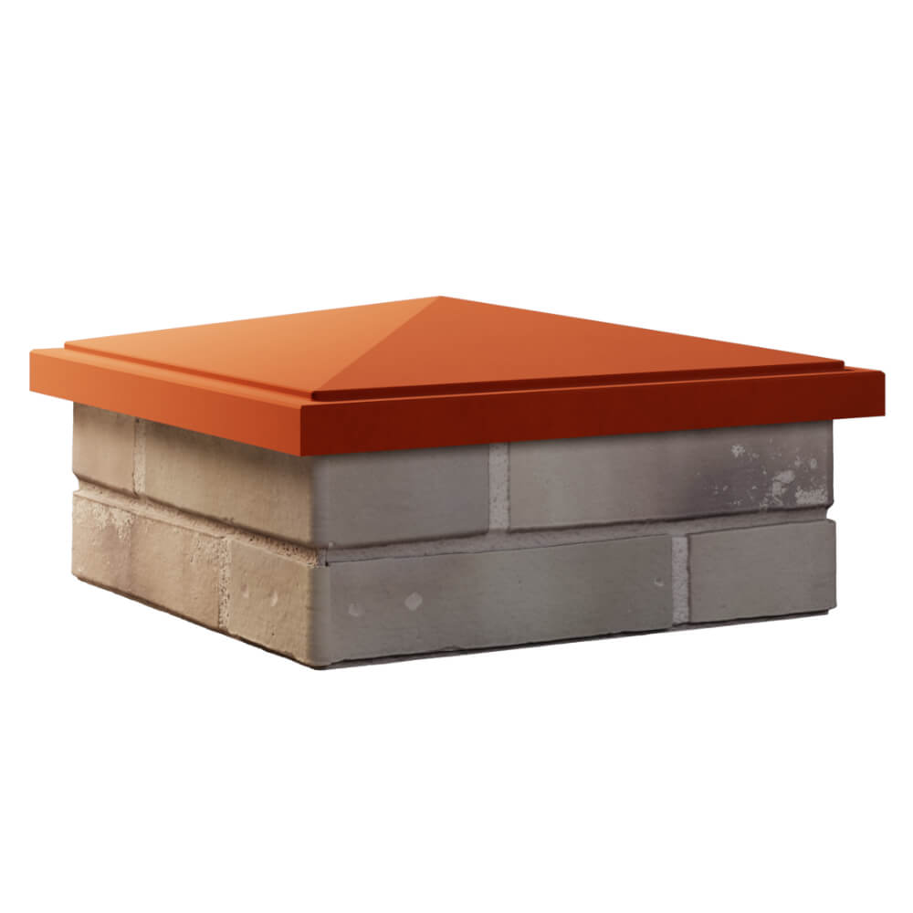 Колпак Zking БонаМоно Красный на столб 1.5х1.5 кирпича (385х385, 400х400мм) в Салехарде фото