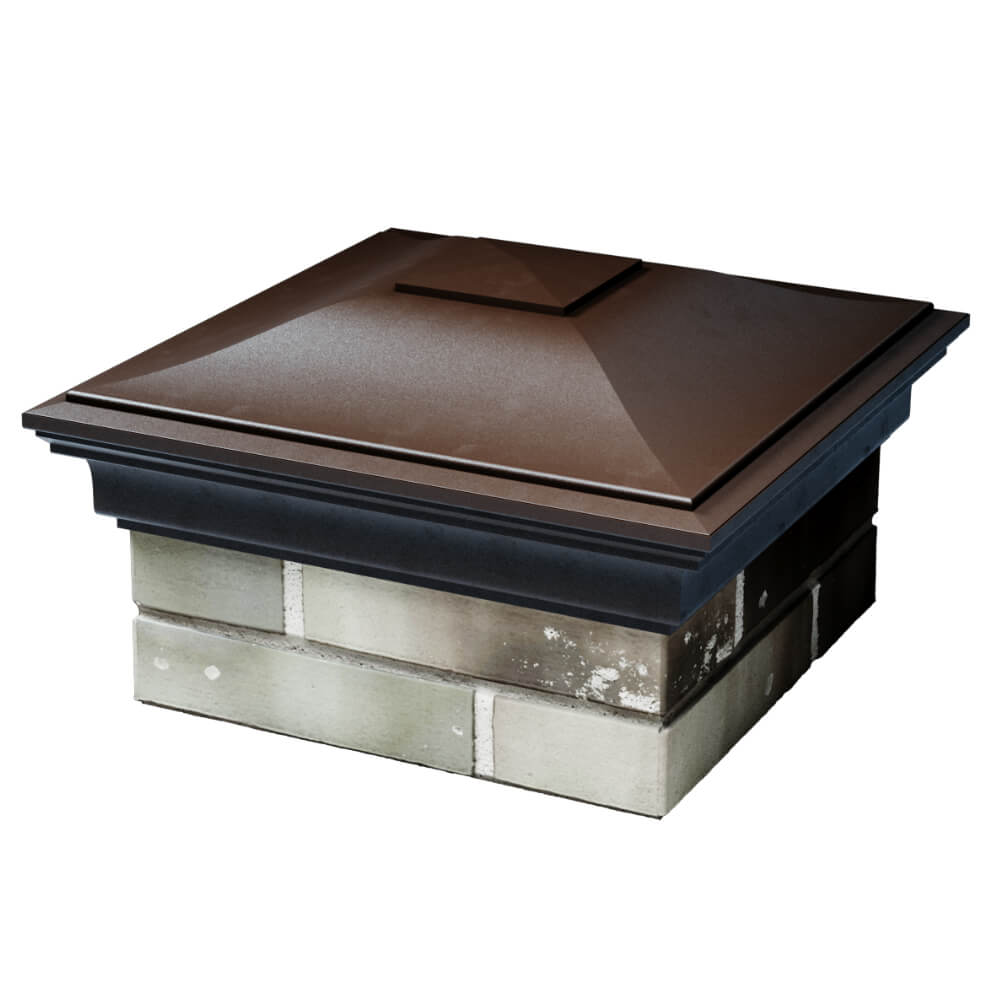 Колпак Zking Монблан Коричневый на столб 1.5х1.5 кирпича (385х385мм) в Салехарде фото