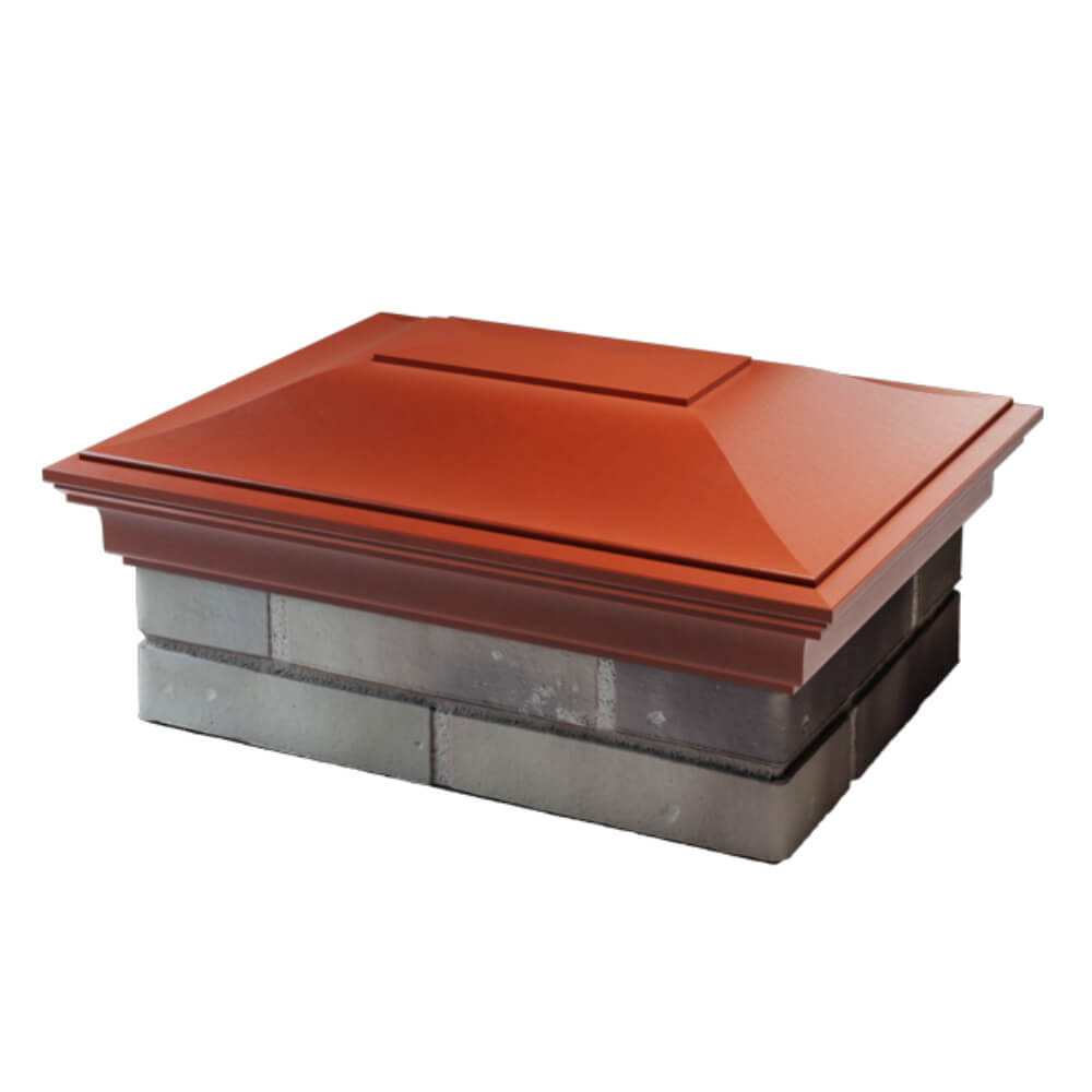 Колпак Zking Монблан Красный на столб 2х1.5 кирпича (515х385мм) в Салехарде фото