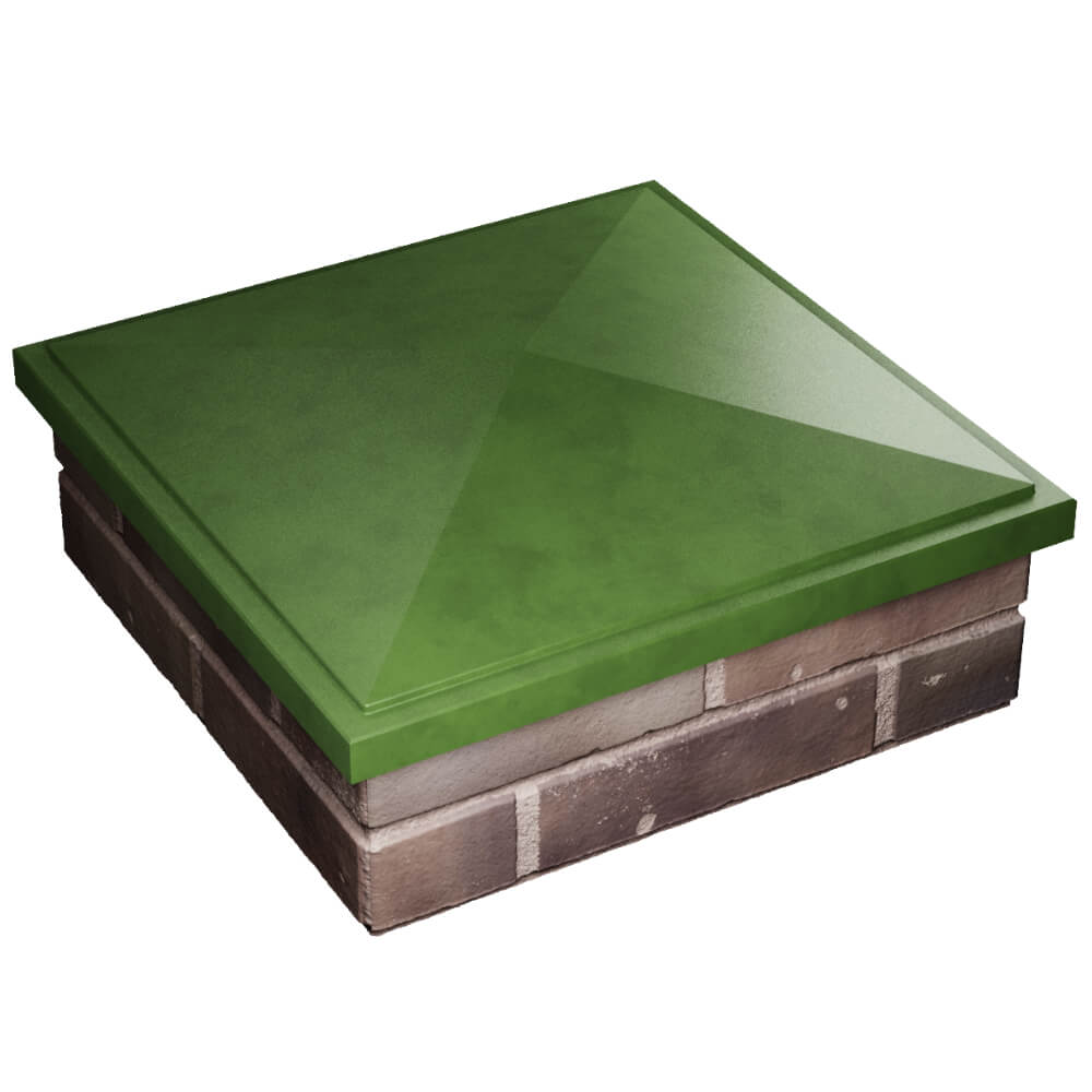 Колпак Zking БонаМоно Зеленый на столб 2х2 кирпича (515х515, 530х530мм) в Салехарде фото