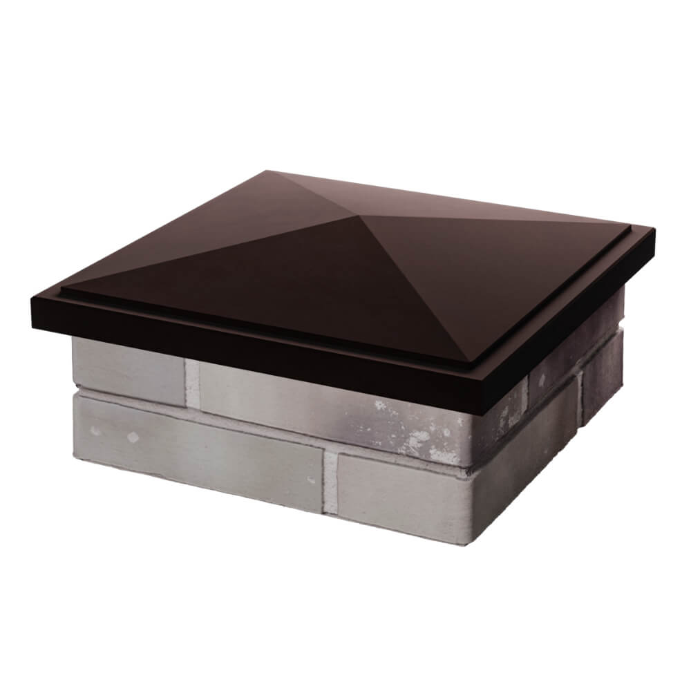 Колпак Zking БонаМоно Коричневый на столб 1.5х1.5 кирпича (385х385, 400х400мм) в Салехарде фото