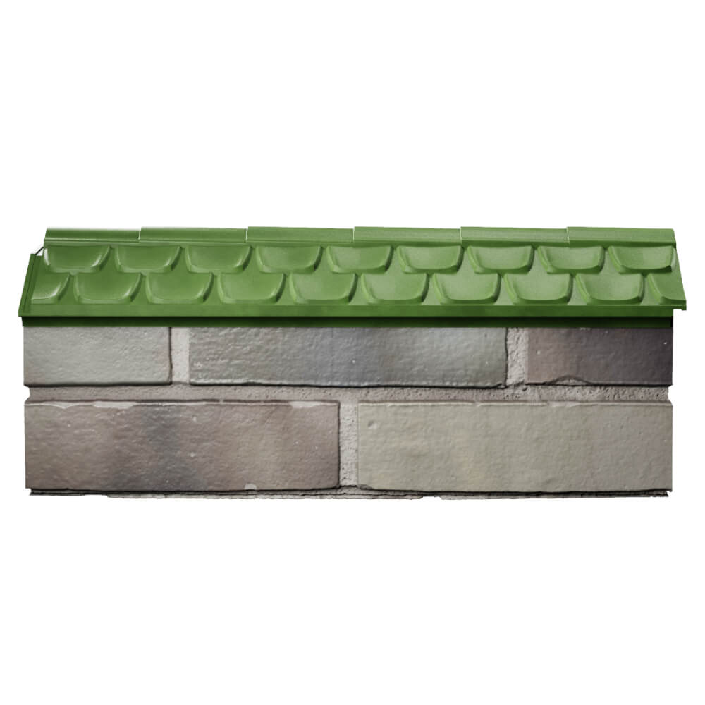 Парапет Zking Эльбрус Зеленый с посадкой на 0.5 кирпича (130мм) в Салехарде фото