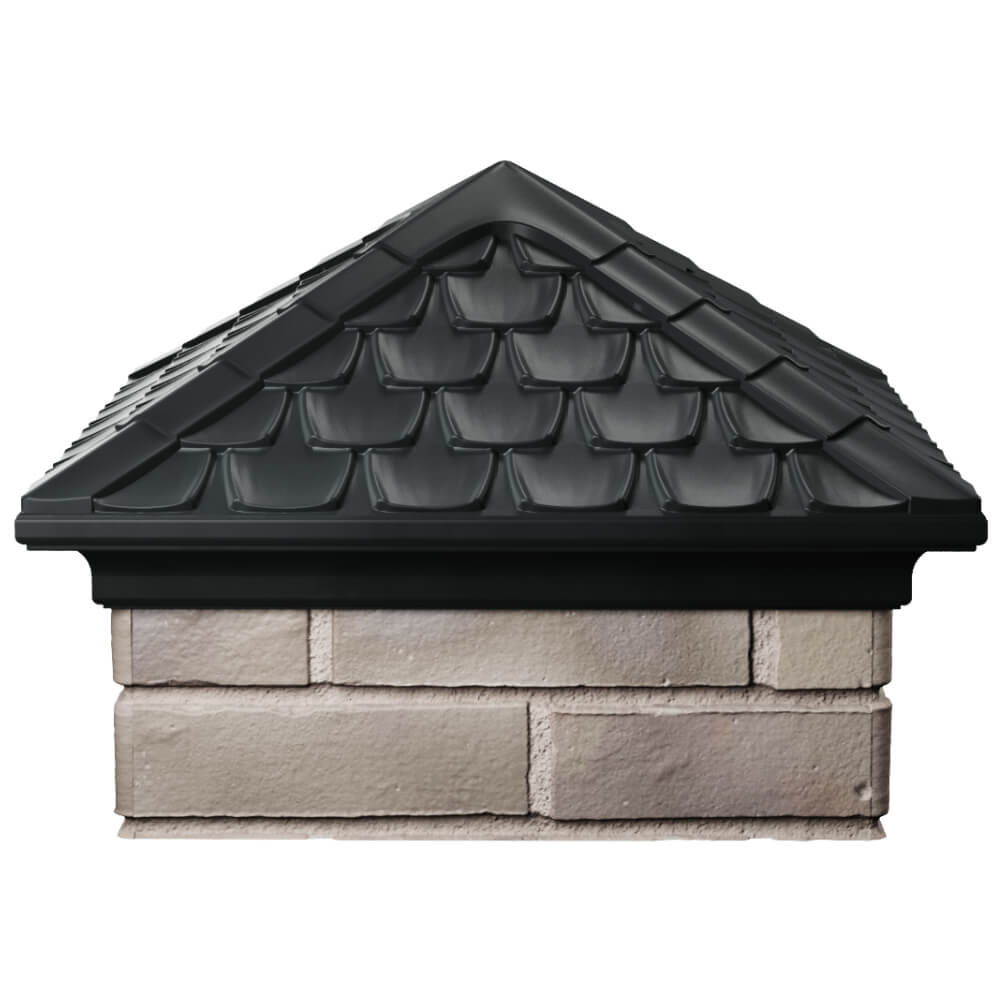 Колпак Zking Эльбрус Черный на столб 1.5х1.5 кирпича (385х385мм) Салехард фото