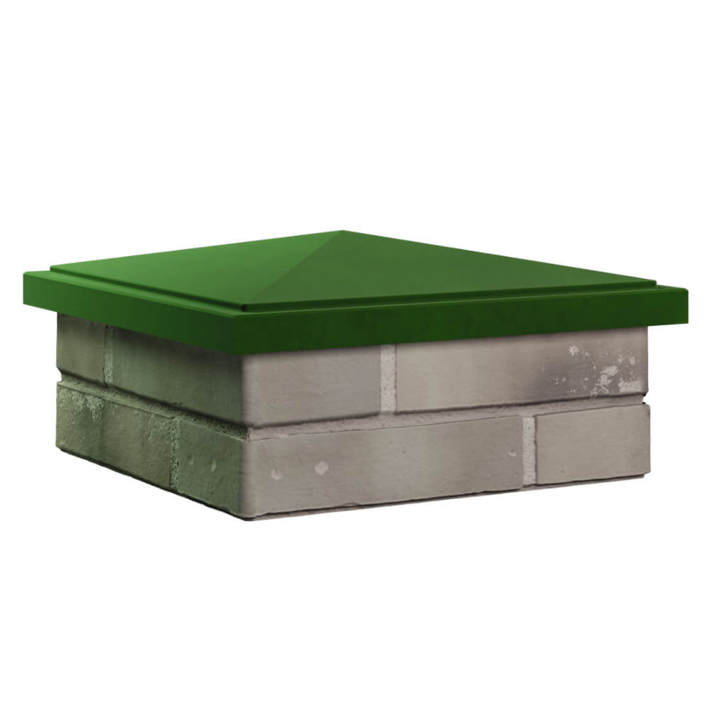 Колпак Zking БонаМоно Зеленый на столб 1.5х1.5 кирпича (385х385, 400х400мм) в Салехарде фото