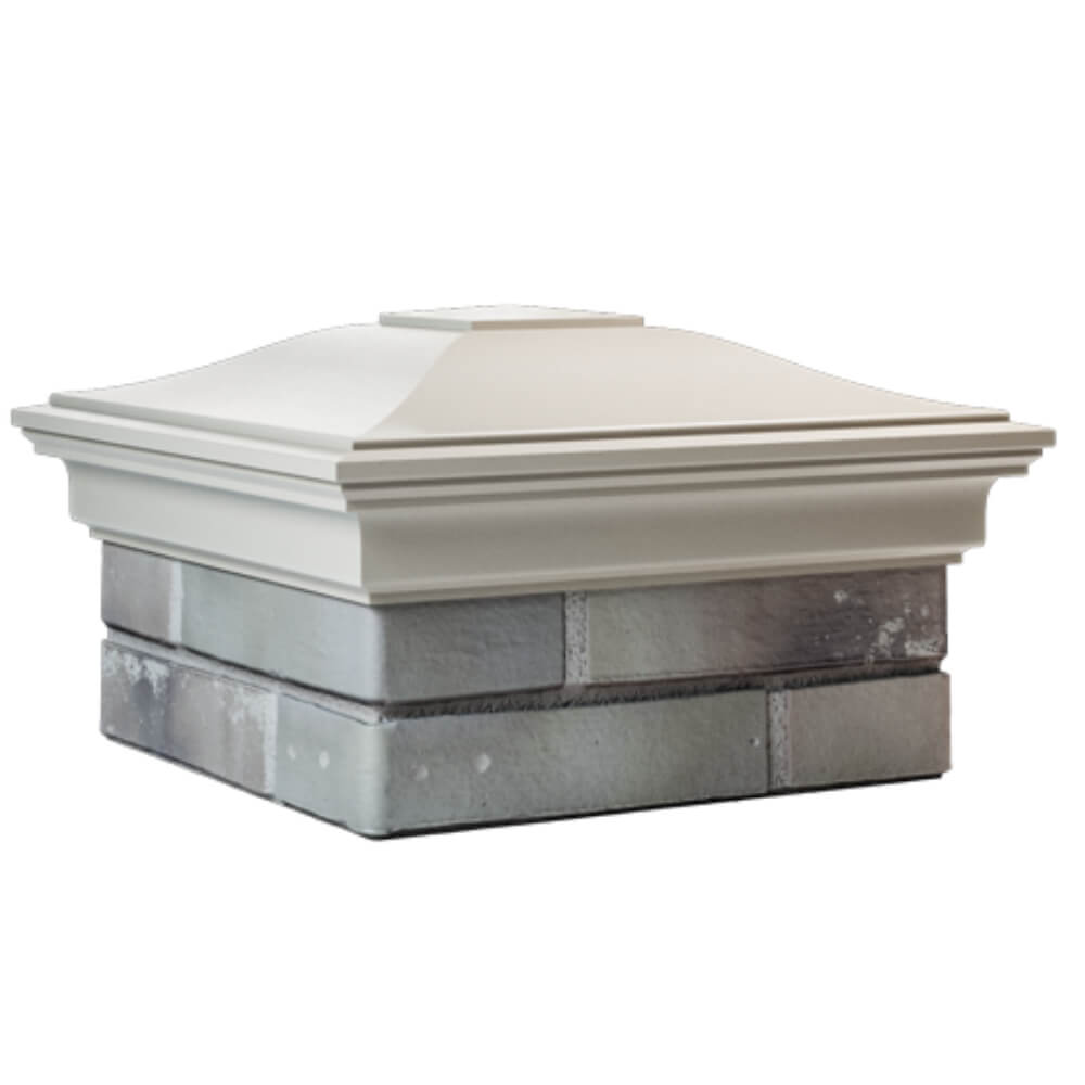 Колпак Zking Монблан Бежевый на столб 1.5х1.5 кирпича (385х385мм) в Салехарде фото