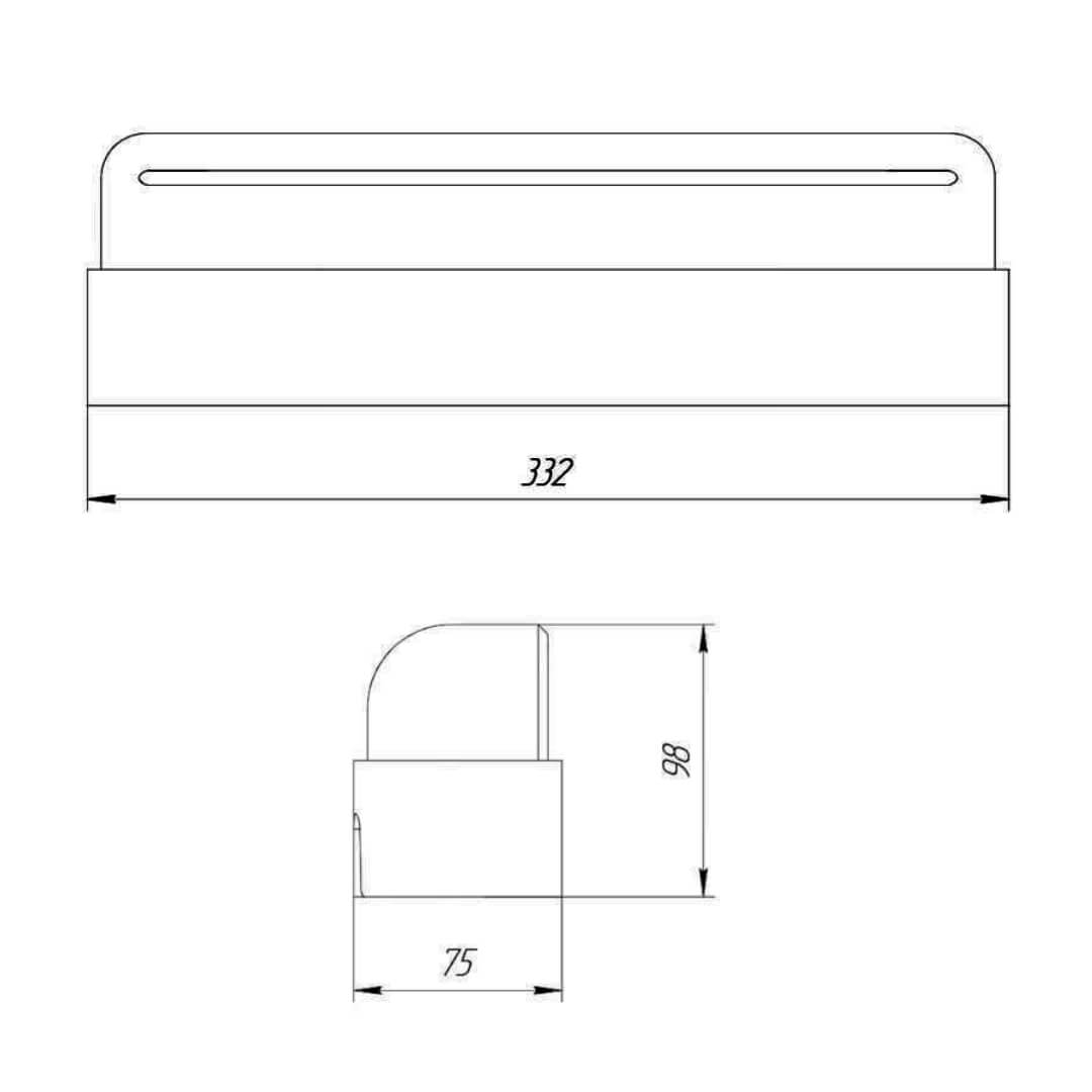 LED Светильник для шаговой плиты STONE Светлая Галька 330х75х98мм в Салехарде фото