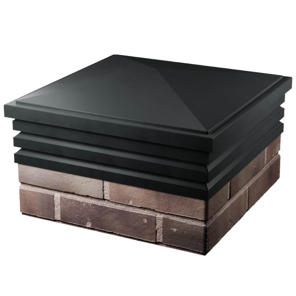 Колпак Zking Бона ХайТек Черный на столб 2х2 кирпича (513х513мм) в Салехарде фото