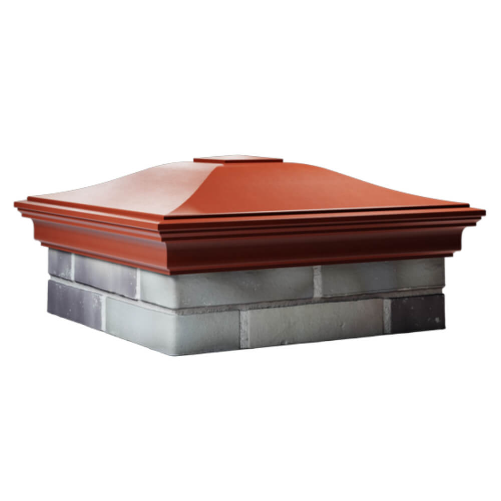 Колпак Zking Монблан Красный на столб 2х2 кирпича (515х515мм) в Салехарде фото