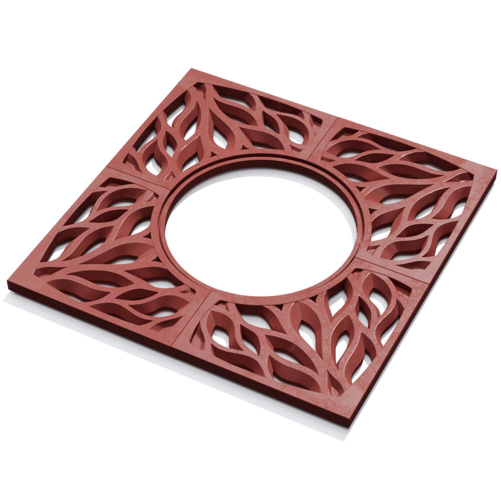 Приствольная решетка для дерева ZKING CRUST 1.2х1.2м Красная в Салехарде фото