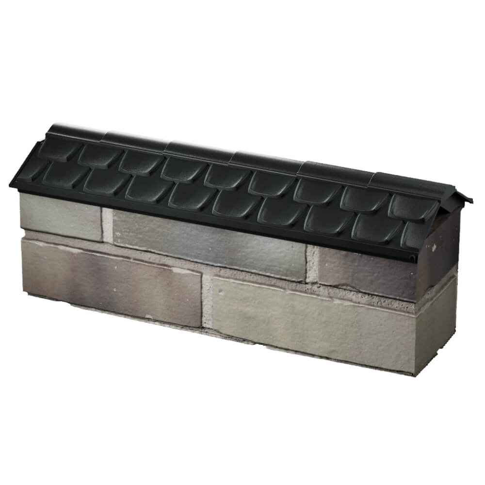 Парапет Zking Эльбрус Черный с посадкой на 0.5 кирпича (130мм) в Салехарде фото