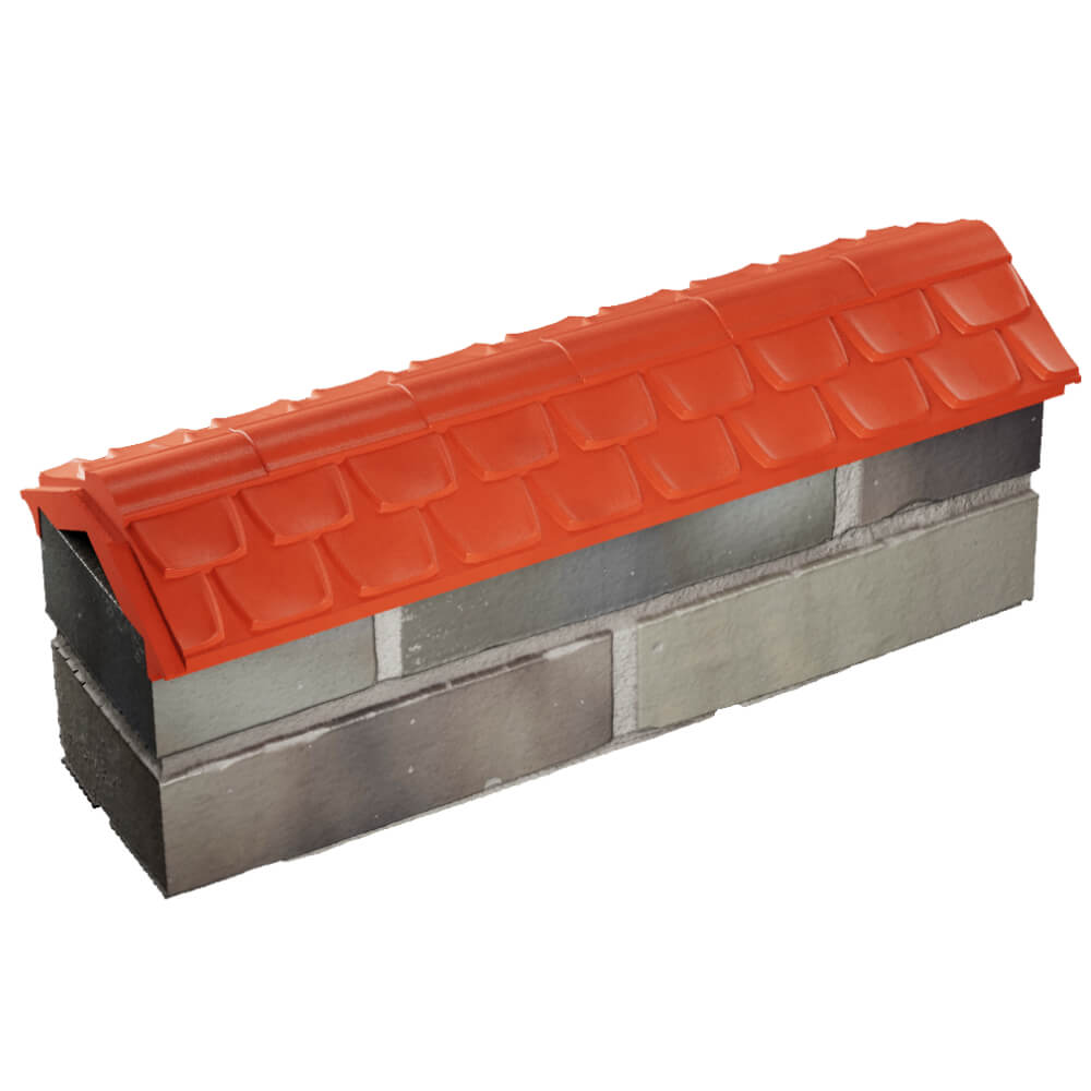 Парапет Zking Эльбрус Красный с посадкой на 0.5 кирпича (130мм) в Салехарде фото