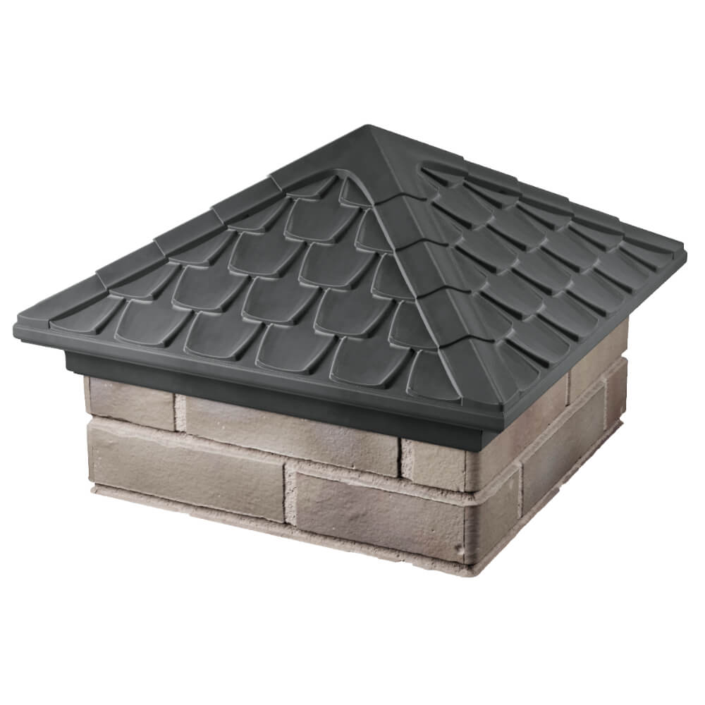 Колпак Zking Эльбрус Серый на столб 1.5х1.5 кирпича (385х385мм) в Салехарде фото