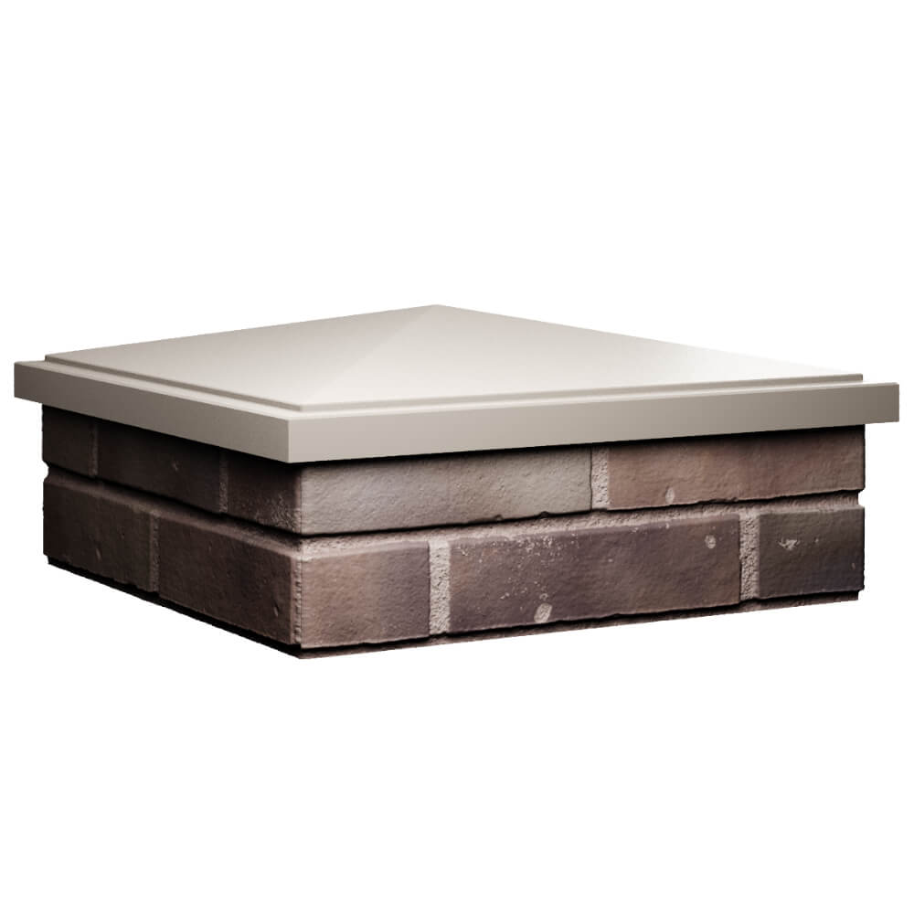 Колпак Zking БонаМоно Бежевый на столб 2х2 кирпича (515х515, 530х530мм) в Салехарде фото