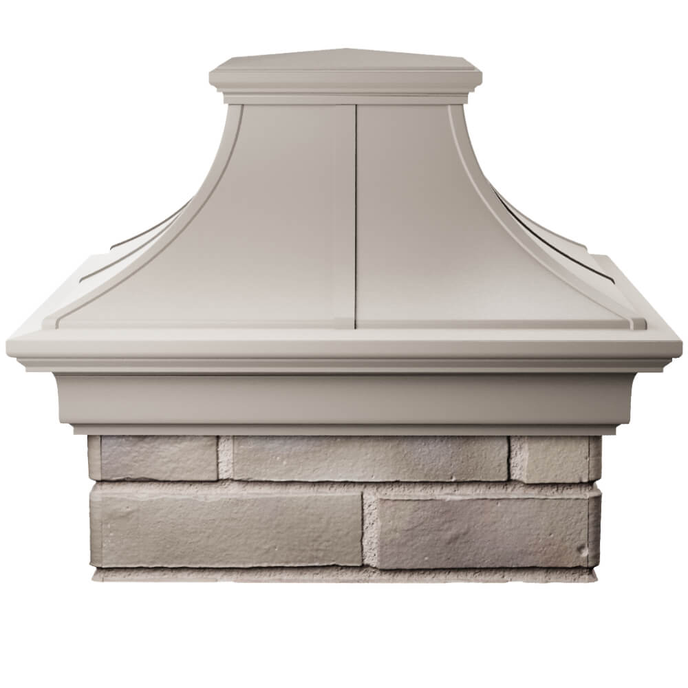 Колпак Zking Монблан Премиум Бежевый на столб 1.5х1.5 кирпича (385х385мм) Салехард фото