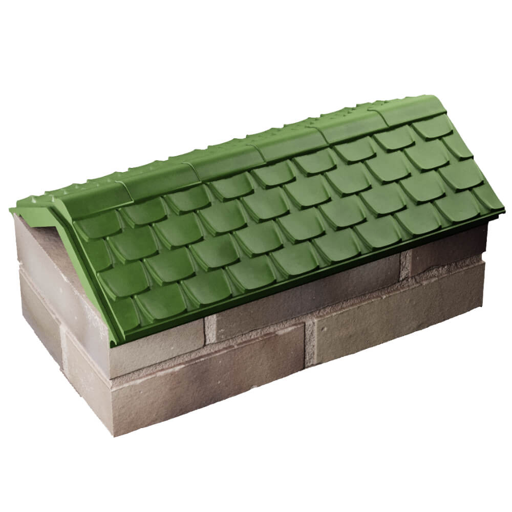 Парапет Zking Эльбрус Зеленый с посадкой на 1 кирпич (255мм) в Салехарде фото