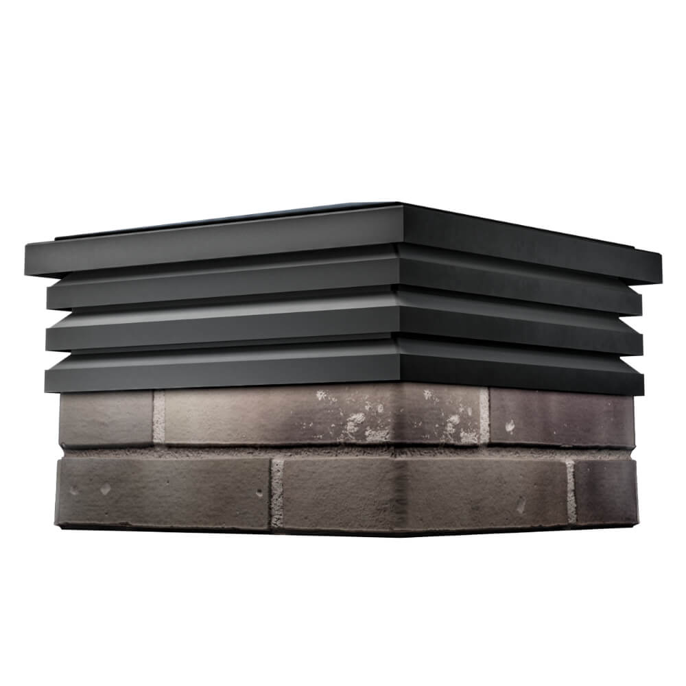 Колпак Zking Бона ХайТек Черный на столб 1.5х1.5 кирпича (385х385мм) в Салехарде фото