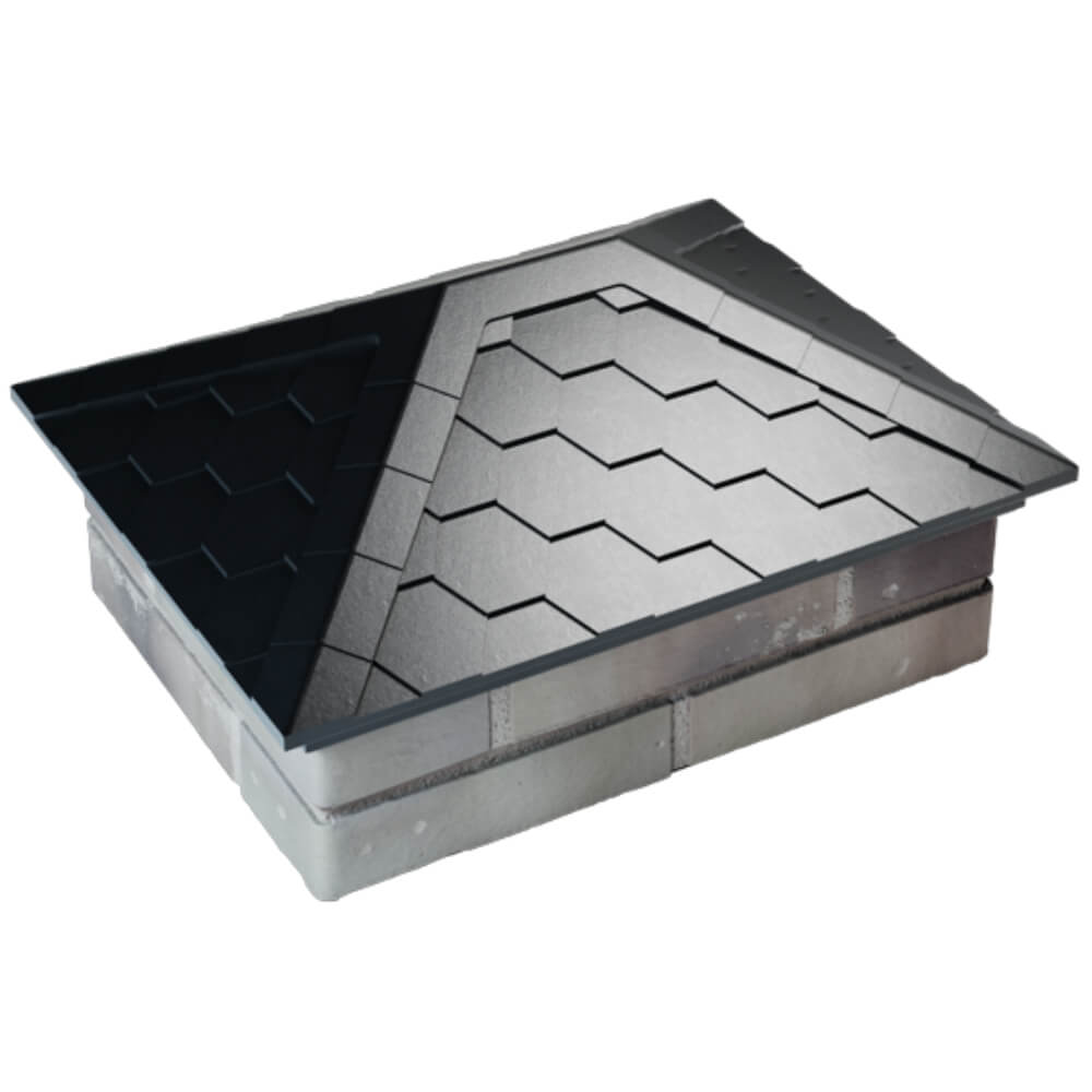 Колпак Zking Эверест Черный на столб 2х1.5 кирпича (520х390мм) Салехард фото