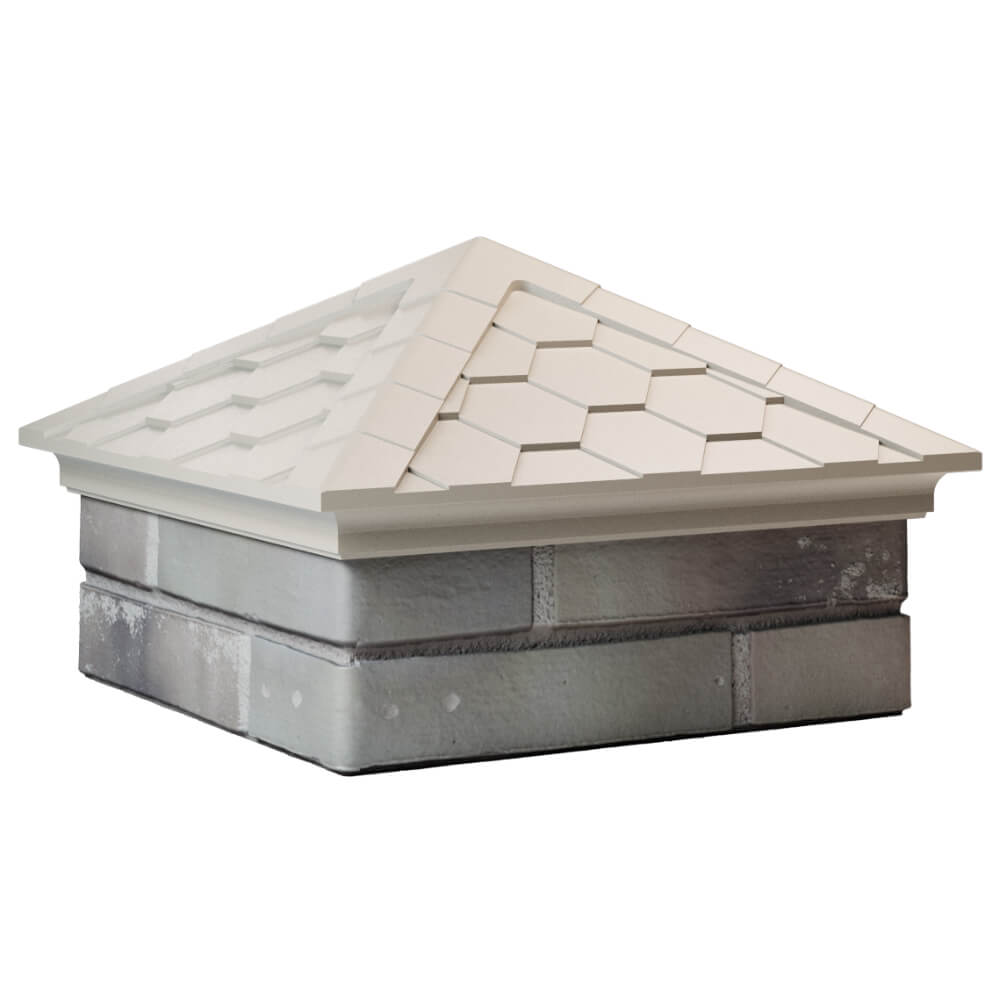 Колпак Zking Эверест Бежевый на столб 1.5х1.5 кирпича (390х390мм) в Салехарде фото