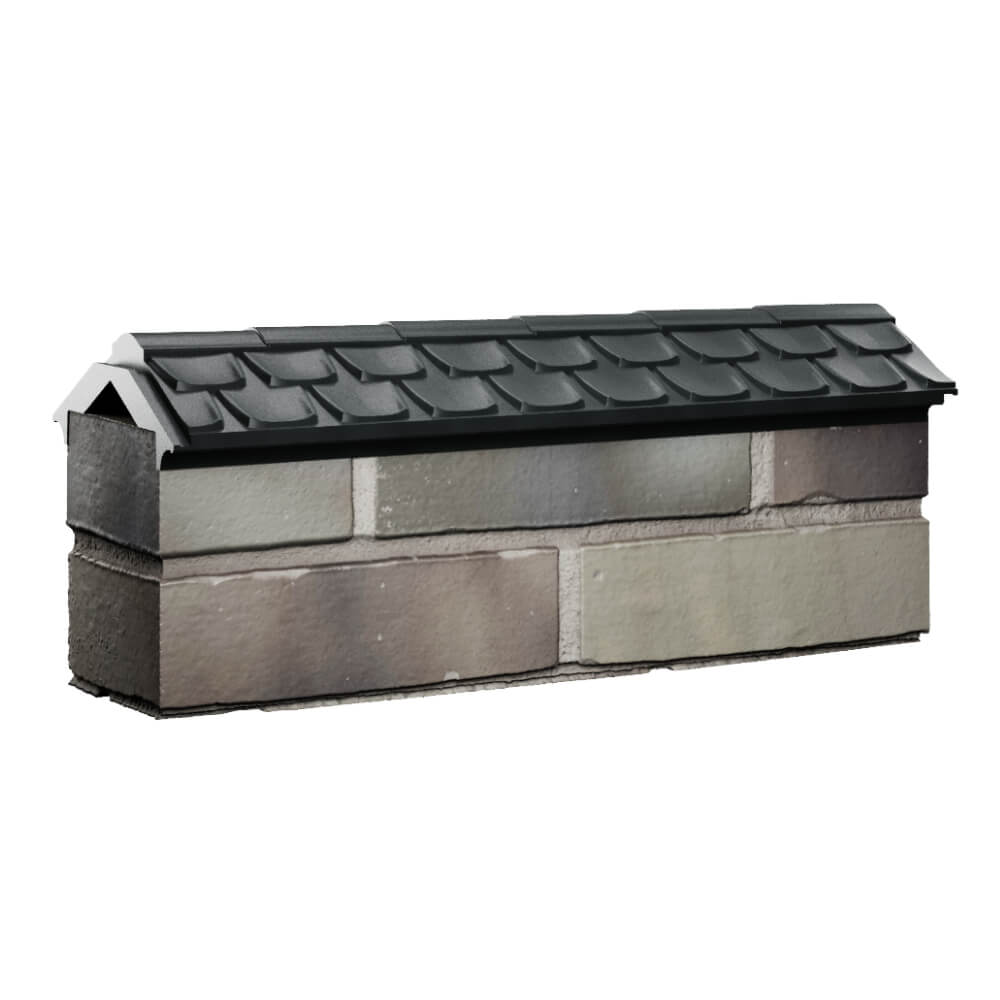 Парапет Zking Эльбрус Черный с посадкой на 0.5 кирпича (130мм) Салехард фото