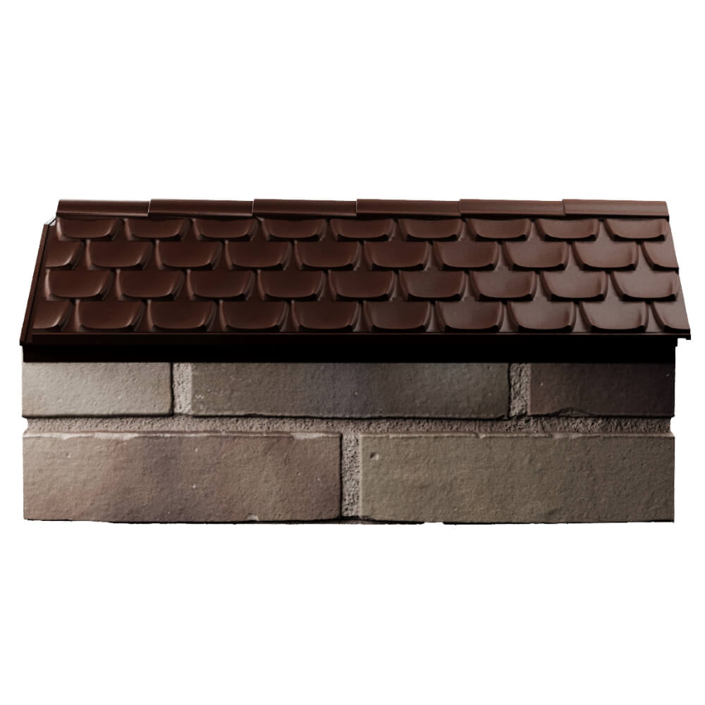 Парапет Zking Эльбрус Коричневый с посадкой на 1 кирпич (255мм) в Салехарде фото