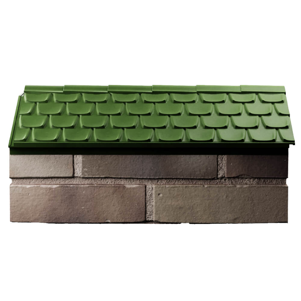 Парапет Zking Эльбрус Зеленый с посадкой на 1 кирпич (255мм) в Салехарде фото