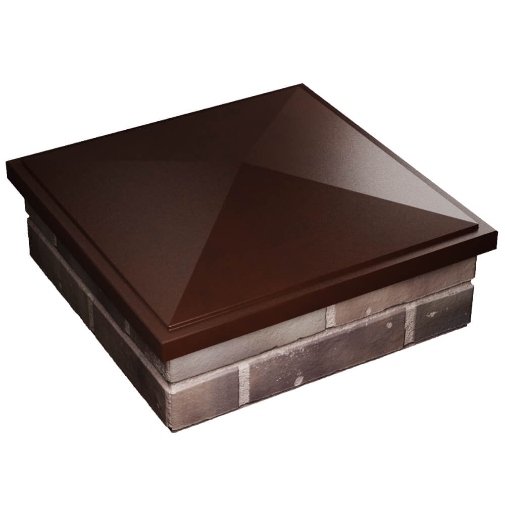 Колпак Zking БонаМоно Коричневый на столб 2х2 кирпича (515х515, 530х530мм) в Салехарде фото