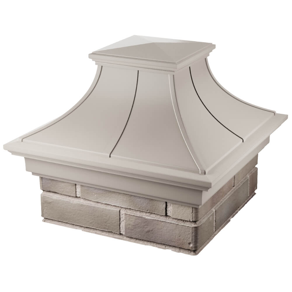 Колпак Zking Монблан Премиум Бежевый на столб 1.5х1.5 кирпича (385х385мм) в Салехарде фото