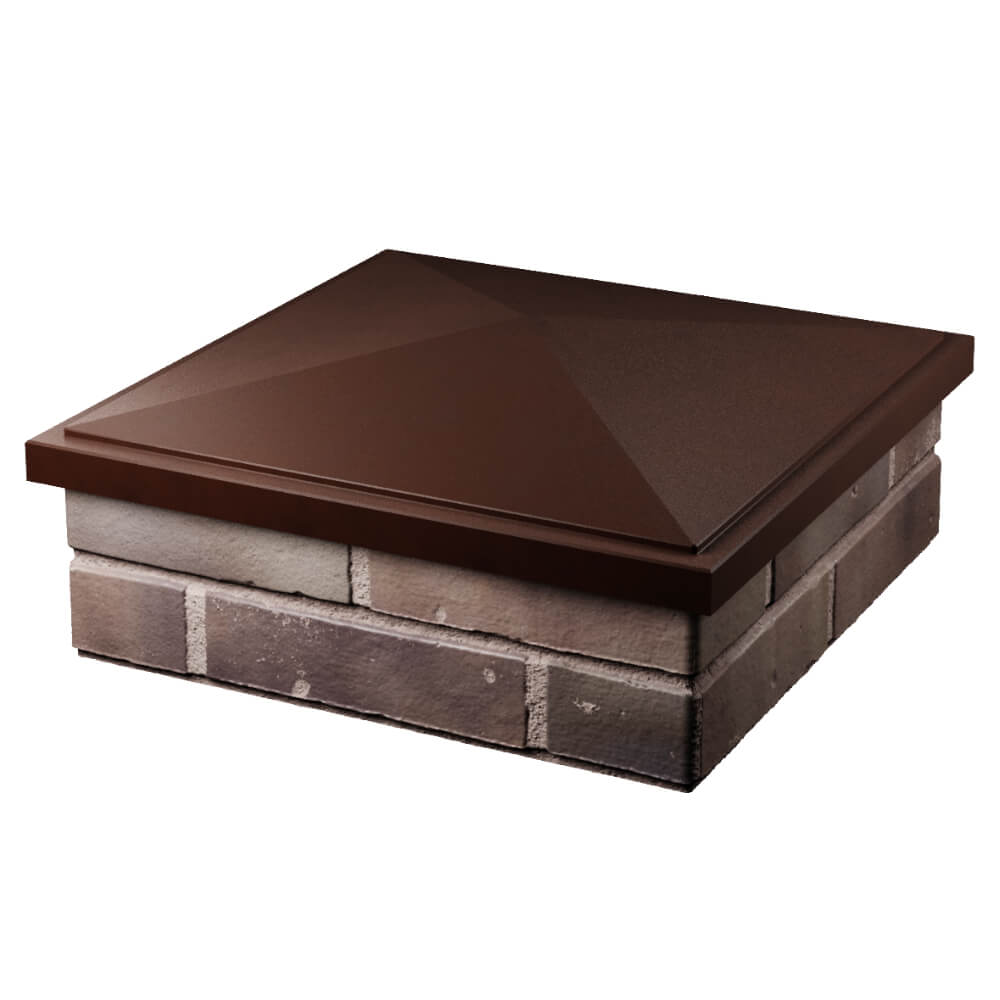 Колпак Zking БонаМоно Коричневый на столб 2х2 кирпича (515х515, 530х530мм) в Салехарде фото