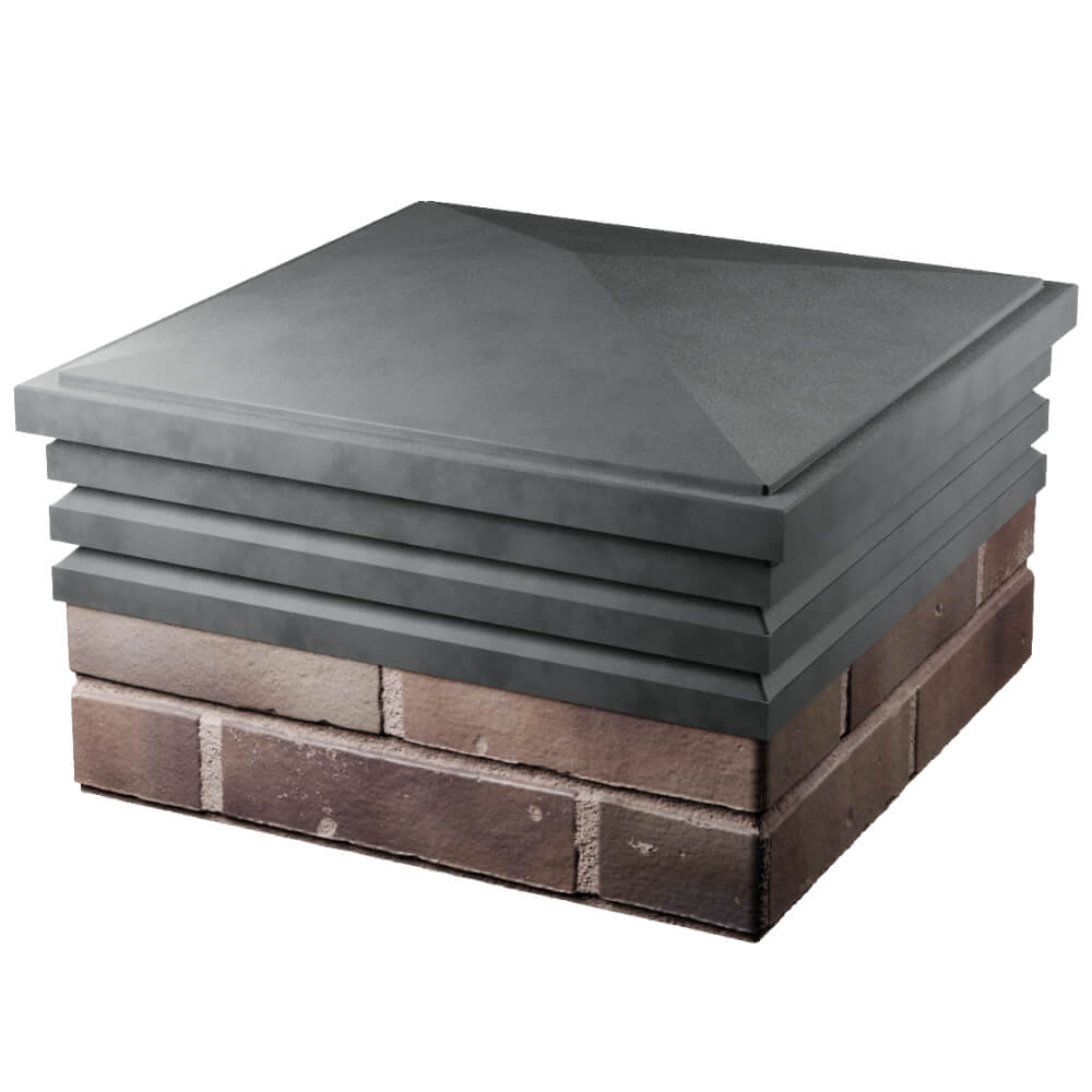 Колпак Zking Бона ХайТек Серый на столб 2х2 кирпича (513х513мм) в Салехарде фото