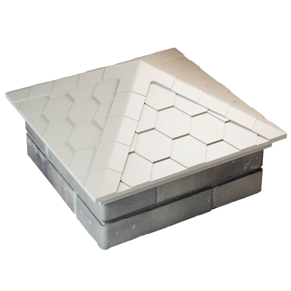 Колпак Zking Эверест Бежевый на столб 1.5х1.5 кирпича (390х390мм) в Салехарде фото