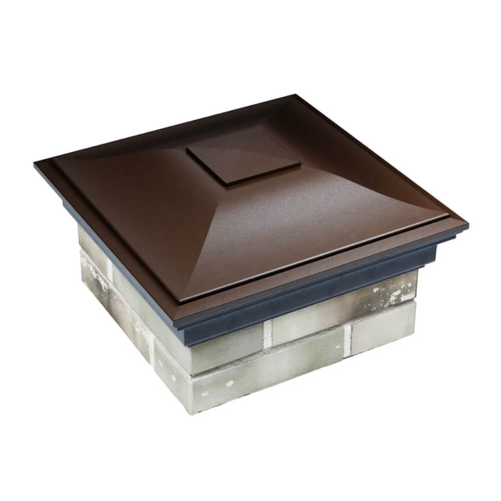 Колпак Zking Монблан Коричневый на столб 1.5х1.5 еврокирпича 0.7НФ (355х355мм) в Салехарде фото