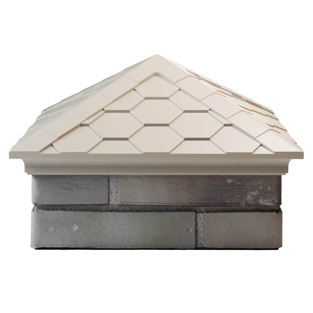 Колпак Zking Эверест Бежевый на столб 1.5х1.5 кирпича (390х390мм) Салехард фото