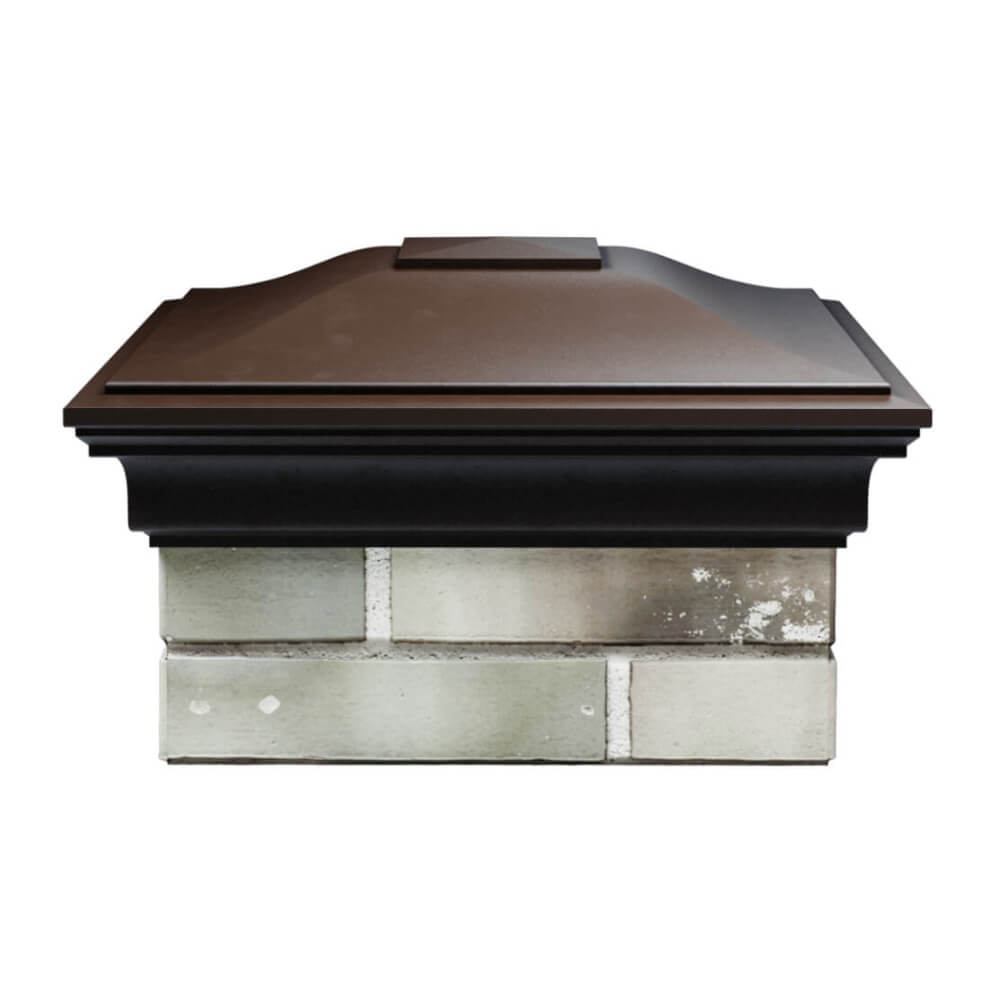 Колпак Zking Монблан Коричневый на столб 1.5х1.5 еврокирпича 0.7НФ (355х355мм) Салехард фото