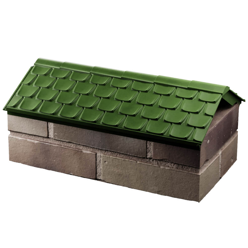 Парапет Zking Эльбрус Зеленый с посадкой на 1 кирпич (255мм) в Салехарде фото