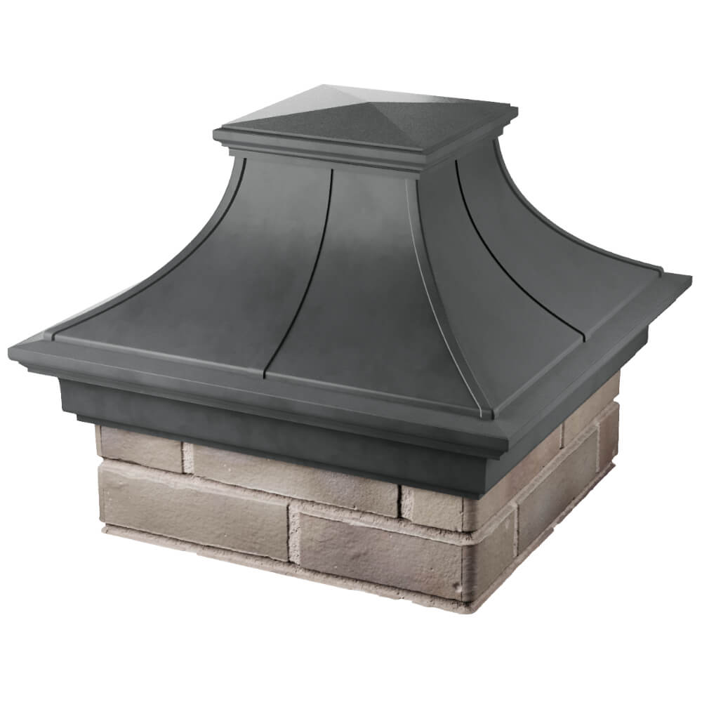 Колпак Zking Монблан Премиум Серый на столб 1.5х1.5 кирпича (385х385мм) в Салехарде фото