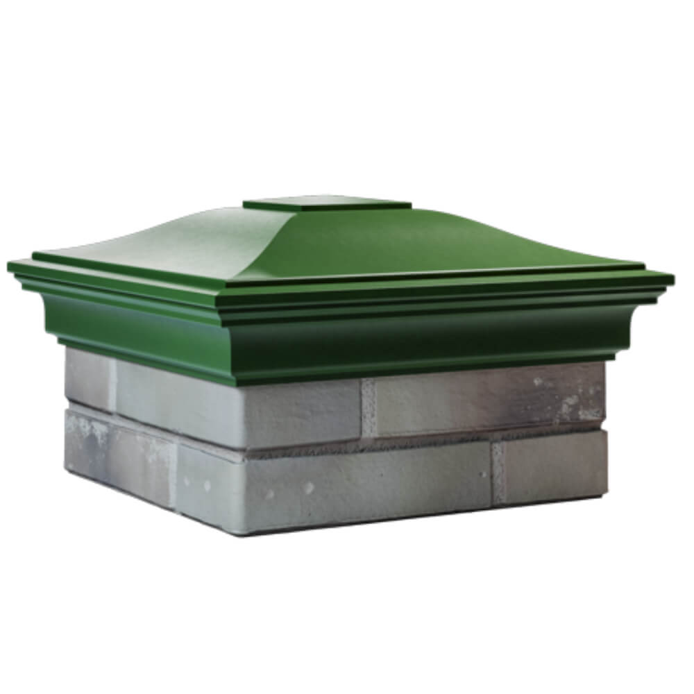 Колпак Zking Монблан Зеленый на столб 1.5х1.5 кирпича (385х385мм) в Салехарде фото