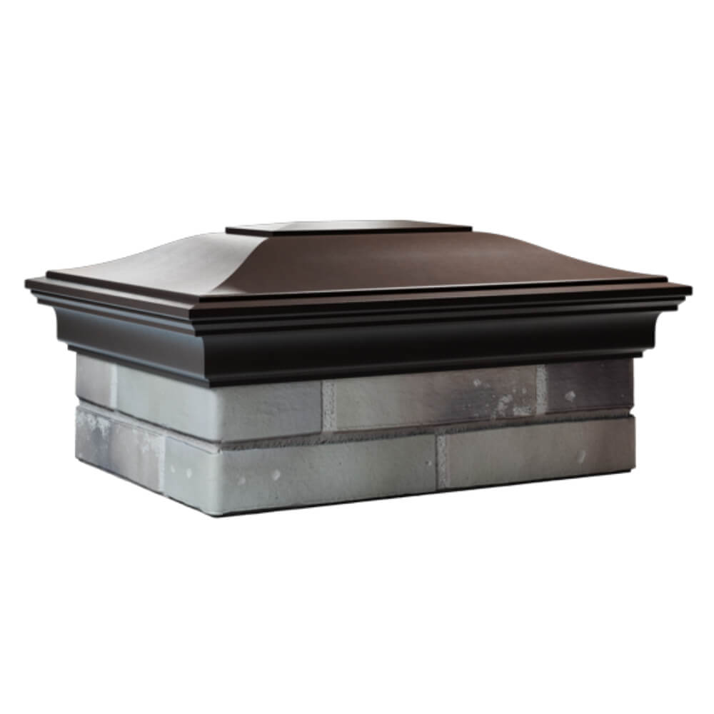 Колпак Zking Монблан Коричневый на столб 2х1.5 кирпича (515х385мм) в Салехарде фото